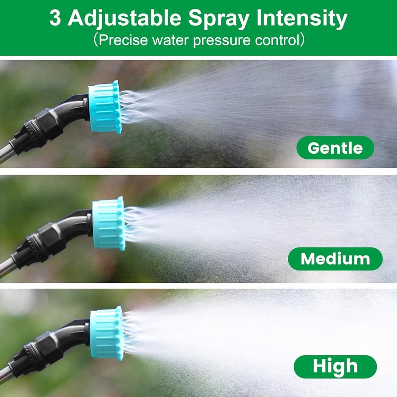 SideKing 23.6" Battery Powered Sprayer Wand, 2025 Upgraded Electric Sprayer Telescopic Wand with 3 Spray Forces, Battery Indicator, 16.4FT Hose, 3 Mist Nozzles for Lawn and Garden - Image 3